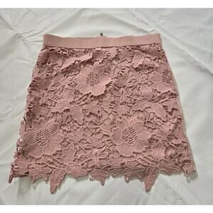 American Eagle Outfitters Pink Lacy Mini Skirt Woman's Size 2